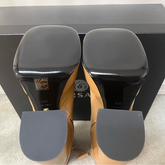 Versace Tan Platform Boots - Picture 8 of 12